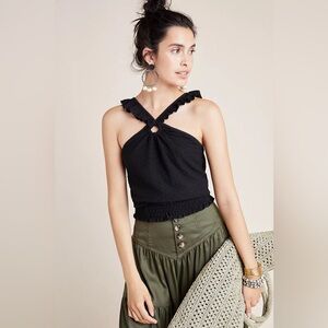 Anthropologie Black Knit Top‎
